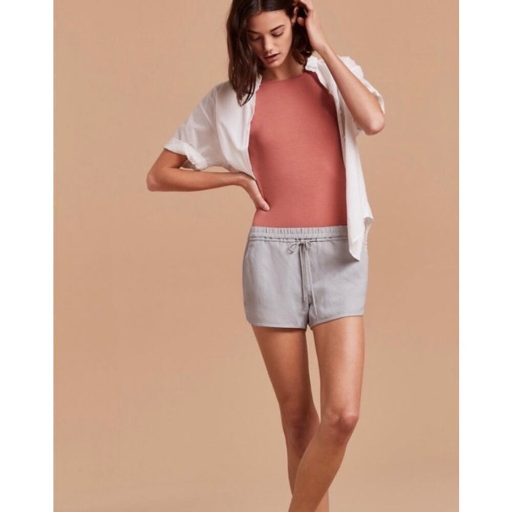 Community Aritzia Habitus Shorts Gray Linen Blend Pockets Women's M Casual